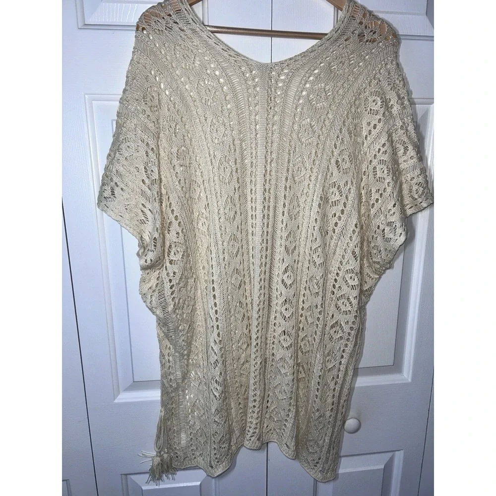 Womens‎ Crochet Cover Up Swim Top One Size Pool Beach Boho Festival